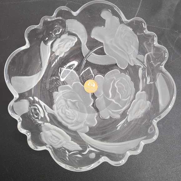 Aderia Glass Made In Japan Rose Bowls Set of 2 Frosted Glass Bowls Dishes - Picture 9 of 12